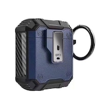 Air-pods Zore Airbag 35 Darbelere Karşı Dayanıklı Düğmeli Kılıf-mavi Mavi