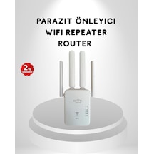 300mbps Wifi Menzil Genişletici 4 Antenli Wpa3 Güvenlikli Priz Tipi Repeater