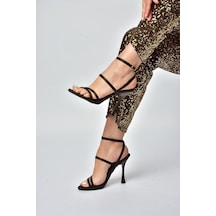 Fox Shoes Y752115204 Kahverengi Kumaş İnce Topuklu Kadın Ayakkabı