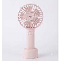 Aşınabilir Şarj Edilebilir Mini El Fanı 3 Kademeli Hız Ayarlı, Masaüstü Standlı Ve Usb Bağlantılı Taşınabilir Masa Fanı, Ev, Ofis, Seyahat Ve Açık Hava İçin Pembe