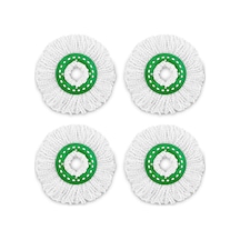 Libman Tornado Spin Paspas Yedekleri - 4 Mikrofiber Kafa Kılıfı, Değiştirmesi Kolay, Makinede Yıkanabilir, Yeşil Ve Beyaz, 4 Adet Diğer