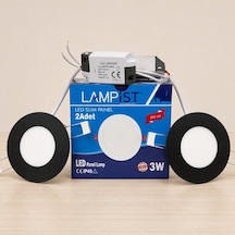 Lampıst 3w Siyah Kasa Led Slim Panel 2'li Set