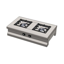 Csa Karacasan Set Üstü Çiftli 2 Gözlü Doğalgazlı Ocak100x60x25cm