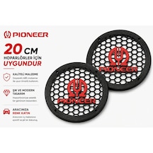 Pioneer 20cm Hoparlör Kapağı - Pioneer Logolu Kaliteli Plastik Midrange Hoparlör Kapak 20 Cm - 2 Ade