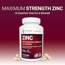 Dr. Berg Zinc Çinko 30 Mg 7-in-1 Immune Support With Vitamin D & Selenium For Healthy Skin, Hair & D