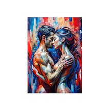 Yağlıboya Öpüşen Çift Modern Mdf Tablo 35cm X50cm