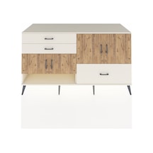Kronos Konsol 3 Raflı 3 Çekmeceli 4 Kapaklı 176x59x99 Aytaşı-çam/ Aytaşı-çam/aytaşı