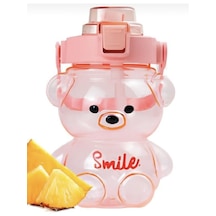 Teknotrust Tekno Trust Plastik Smile Ayıcık Model Su Matarası Su Şişesi Suluk 1000ml Bpa Içermez Suluk Ayi Sirin 1 L Pembe Çok Renkli
