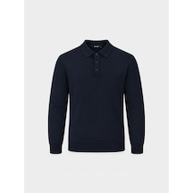 Xint Lacivert Pamuk Dokulu Regular Fit Kazak 801868