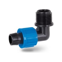 16 -  1/2" TERS KİLİTLİ DAMLAMA SULAMA ERKEK DİRSEK -  5 ADET