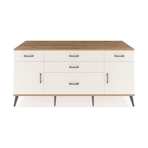 Kronos Konsol 2 Raflı 5 Çekmeceli 2 Kapaklı 176x59x83 Çam-aytaşı/aytaşı Aytaşı/aytaşı