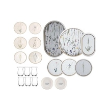 Porland Botanical 26 Parça 6 Kişilik Kahvaltı Takımı Beyaz