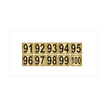 Metal Kapı,masa,dolap Numarası 15cmx15cm 10 Adet (91…100) Altın Renk Metal