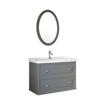 Kale Miro 100 Cm Mat Gri Banyo Dolabı Takımı Gri Kale Miro 100 Cm Mat Gri Banyo Dolabı Takımı Gri