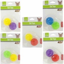 Nunbell İkili Sesli Kedi Top Oyuncağı Çok Renkli