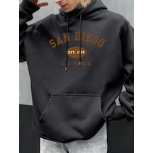Startmore Tarzsokak San Diego Kaliforniya Mektup Baskılı Erkek Kapüşonlu Sweatshirt Hip Hop Modası Kişilik Hoody Antrasit