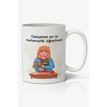 Dünyanın En İyi Matematik Öğretmeni Beyaz Kupa - Öğretmenler Günü Beyaz