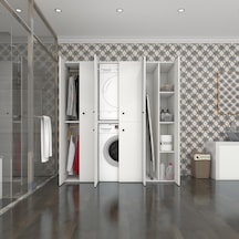 Kenzlife Çamaşır-Kurutma Makinesi Dolabı Ve Giysi Dolabı Suyuti Sağ Byz 180 170 60 Banyo Çok Renkli