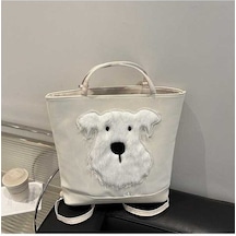 Luckydog Kanvas Çanta Büyük Kapasiteli Sonbahar Kış Üniversite Ders İşe Gidiş Çantası Moda Çok Yönlü Sırt Çantası Mavi MAvi