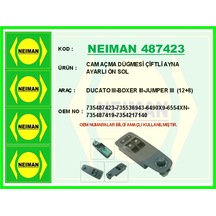 Bescher Cam Açma Düğmesi Çiftli Ayna Ayarlı Ön Sol Ducato 3-boxer 3-jumper 3 12 8 Neıman 487423 735487423-735536943-6490x9-6554xn-7