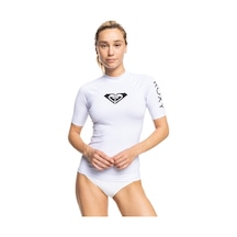 Roxy Whole Hearted Short Sleeve Kadın Rashguard Beyaz
