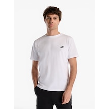 New Balance Mnt1537 Erkek Beyaz T-shirt - Mnt1537