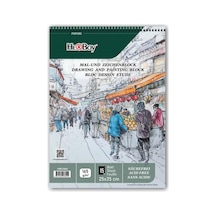 Herboy Spiralli Dokulu Resim Defteri 25 35 165gr. 15'li Hrb-3804
