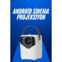 Hd Ayaklı Portatif Projeksiyon Cihazı Android İşlemcili Sinema Projektörü 80451443