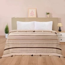 Soft Austin Tek Kişilik Yatak Örtüsü - Kahverengi - 195x225 Cm Çok Renkli