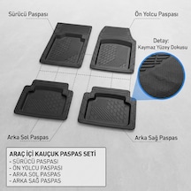 Araç İçi Paspas Seti - 4'lü Set - Karışık Desenler - Kauçuk - Kaymaz Yüzey Diğer
