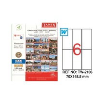 Tanex Laser Etiket 100 Yp 70x148.5 Laser-copy-ınkjet Tw-2106 Diğer