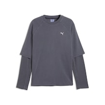 Puma Select Essentials Longsleeve Gri Erkek Sweatshirt
