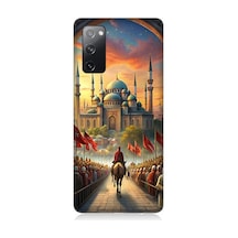 Samsung Galaxy S20 Fe Uyumlu Cami Ve Kutlama Desenli Silikon Kılıf