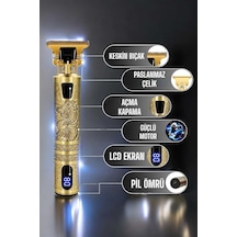 Tıraş Makinesi Şarjlı Profesyonel Saç Kesme Makinesi Gold Çizik Tıraş Tkdytgszlqxhn6vku7g