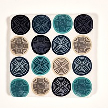 Şeker Portakalım Dekoratif Figürlü Doğal Taş Banyo Gider Kapağı 3 Çok Renkli