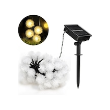Technosmart Solar 50 Ledli 7 Metre Güneş Enerjili Ponpon Bahçe Ay Çok Renkli