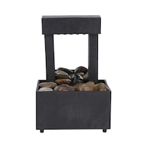 Usb Led Işıklı Masaüstü Şelale Fıskiyesi, Taş Dekorlu Ev Ofis Dekoru, Sakin Su Sesleriyle İç Mekan Aydınlatma