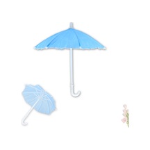 Dekoratif Süs Şemsiyesi. 25 CM - Mavi