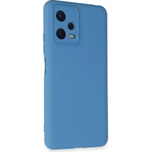 Newface Xiaomi Redmi Note 12 5g Kılıf Nano İçi Kadife Silikon - Mavi