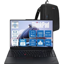 Lenovo ThinkPad E16 Gen 3 21SR006VTXF23 Ultra 5 225U 48 GB 1 TB SSD 16" Free Dos Dizüstü Bilgisayar + Zetta Çanta