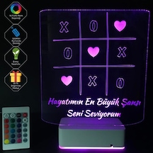 Sevgililer Gününe Özel 3D Aşk Oyunu Masaüstü Led Lamba