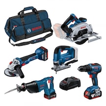 Bosch GSR 18V-55 + GWS 18V-10 + GKS 18V-57-2 + GSA 18V-LI + GST 18V-125 B + 3 x 4,0 Ah + GAL 1880CV + Çanta L 3x4.0AH Akü Set - 0615990N39 Bosch GSR 18V-55 + GWS 18V-10 + GKS 18V-57-2 + GSA 18V-LI + GST 18V-125 B + 3 x 4,0 Ah + GAL 1880CV + Çanta L 3x4.0AH Akü Set - 0615990N39