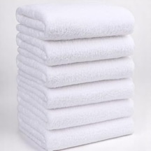 6'li Beyaz Banyo Havlusu - 70x140 Cm, 490 Gr,%100pamuk, Spa Ve Otel Havlusu, Günlük Kullanıma Uygun Diğer