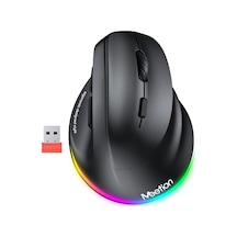 Ergonomik Fare, Kablosuz Dikey Fare Rgb Arkadan Aydınlatmalı Şarj Edilebilir Fare, Bluetooth 5.2 + 3.0 Ve Usb-a Usb-c Adaptörlü 4 Ayarlanabilir Dpı, Mac/windows/andriod/pc/tablet/iPad Uyumlu İçin Diğer