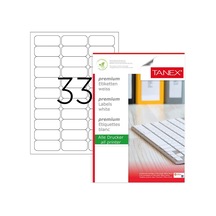 Tanex Tw-2033 Ebat 63 X 25 MM Lazer Etiket A4 Sayfada 33 Etiket