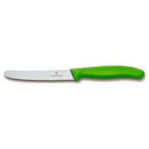 Victorinox Swissclassic 11 CM Domates Kamp Bıçağı Yeşil 6.7836.L114 Yeşil