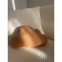 Teddy Dekoratif Peluş Bulut Yastık Açık Kahverengi