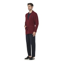 Pierre Cardin Erkek Çeyizlik Triko Ropdöşambır Ve Pijama 5'li Set Takım Bordo