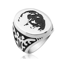 Hk Gümüş Erkek Yüzük Atatürk Silüeti Gümüş Takı Hediyelik Ürünler-201641 Çok Renkli