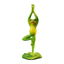 Suntek Reçine Heykelcik Koleksiyon Yoga Kurbağa Heykeli Stil-c